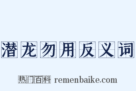 潜龙勿用反义词是什么意思的图片